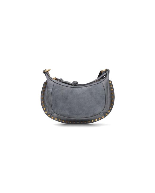 Isabel Marant Gray Oskan Moon Small Shoulder Bag
