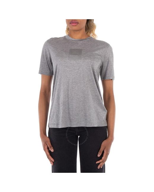 Burberry Gray Margot Ekd Logo-Patch T-Shirt