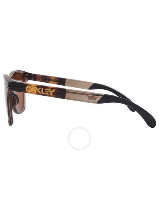 Oakley Brown Frogskins Range Prizm Tungsten Polarized Square Sunglasses Oo9284 928407 55 for men