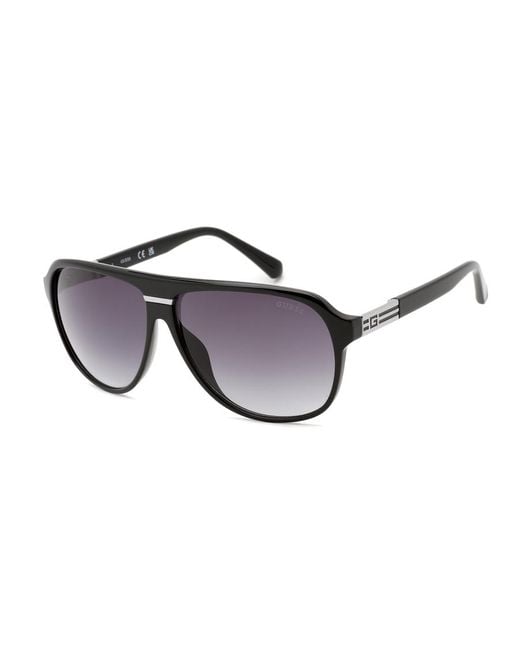 Guess Gu00039 Sunglasses Shiny Black / Gradient Smoke for men