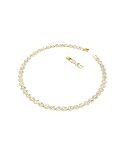 Swarovski Metallic Round Cut Una Angelic Tennis Necklace