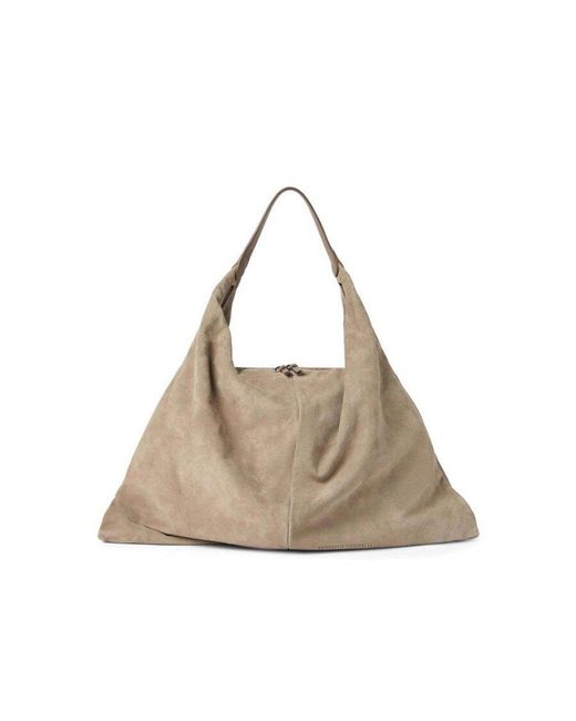 Brunello Cucinelli Natural Suede Slouchy Bag for men