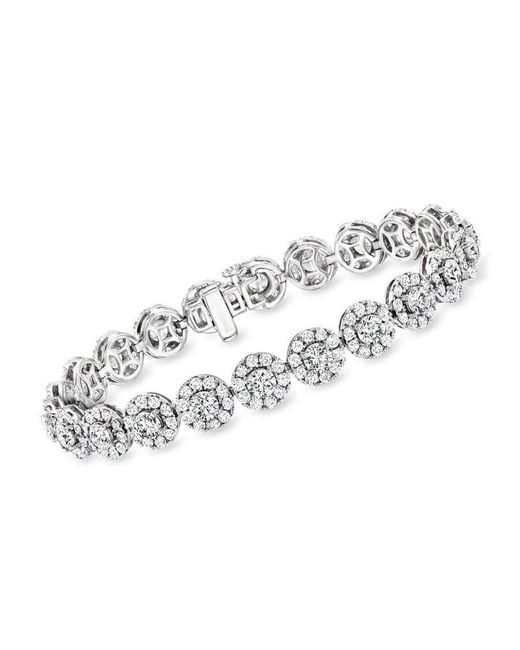 Brilliant Diamond Metallic 10 Carat Lab Grown Diamond Tennis Bracelet for men