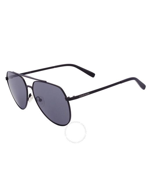 Calvin Klein Gray Grey Pilot Sunglasses Ck20124s 001 59 for men