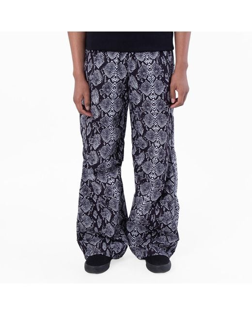 Rains Blue Snake Print Mito Pants for men