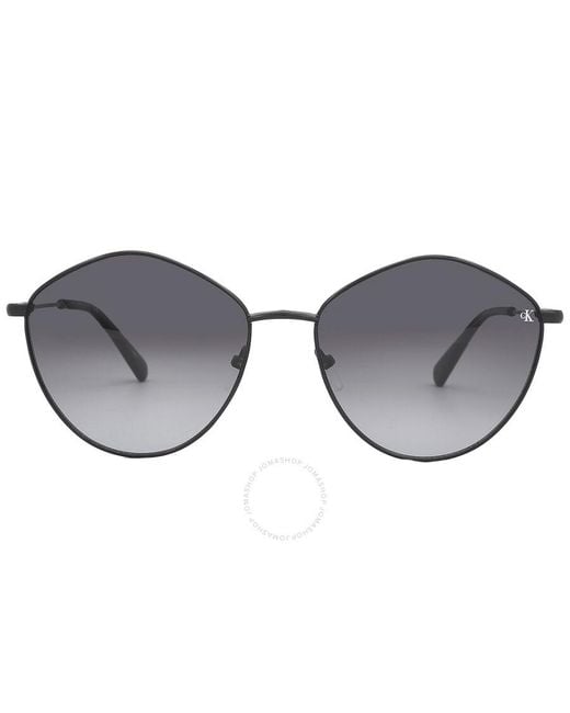 Calvin Klein Gray Gradient Oval Sunglasses Ckj22202s 001 61