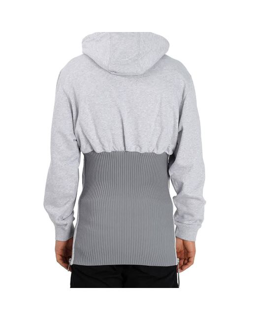 Burberry Gray Reconstructed Cotton Hoodie for men