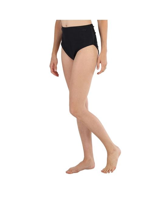 Ganni Black Ladies High-Rise Bikini Bottom, Brand Size 36 (Us Size 4)