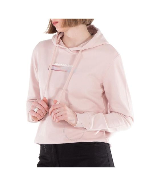 Calvin Klein Pink Diffused Box Hoodie