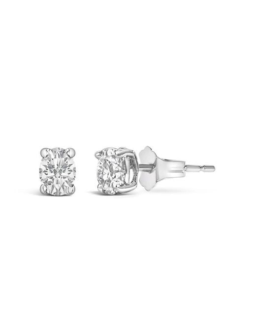 Haus of Brilliance Metallic 14K 1/4 Ctw Oval Lab-Grown Diamond Solitaire Stud Earrings