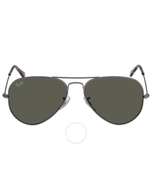 Ray-Ban Brown Aviator Classic Green Classic G-15 Sunglasses Rb3025 919031 55
