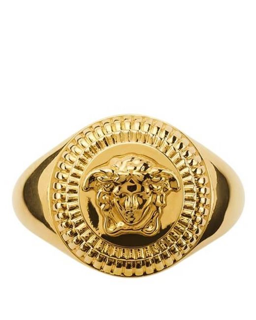 Versace Metallic Medusa Biggie Charm Ring