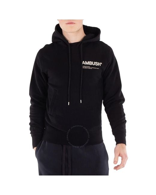 Ambush Black Fleece Workshop Hoodie for men