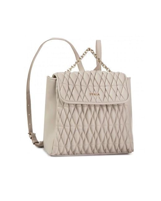 Furla Natural Ladies Pin Cometa S Leather Backpack