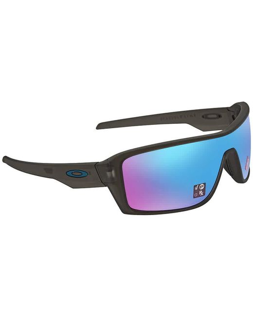 Oakley Gray Ridgeline Prizm Sapphire Polarized Rectangular Sunglasses  941907 27
