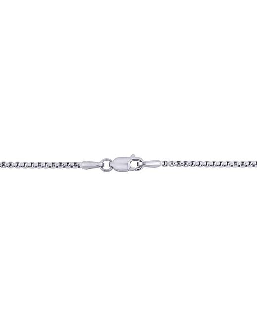 Amour Metallic 1.6Mm Hollow Round Box Link Chain Necklace