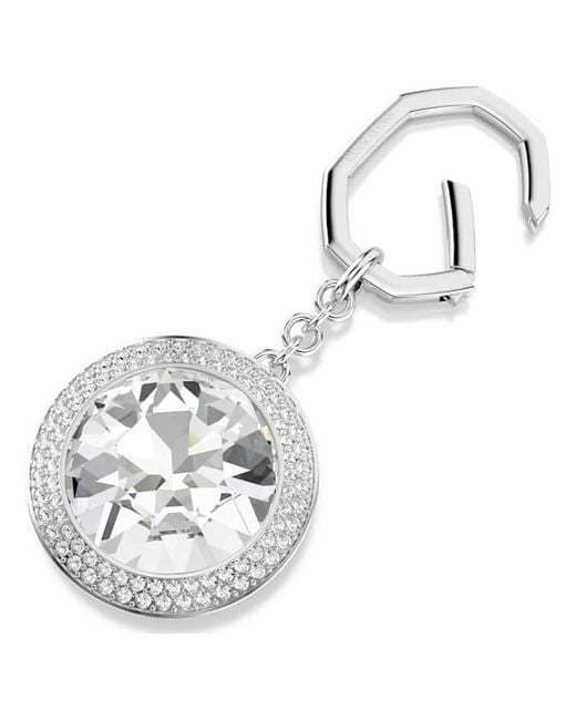 Swarovski Metallic Una Rhodium Plated Bag Charm for men