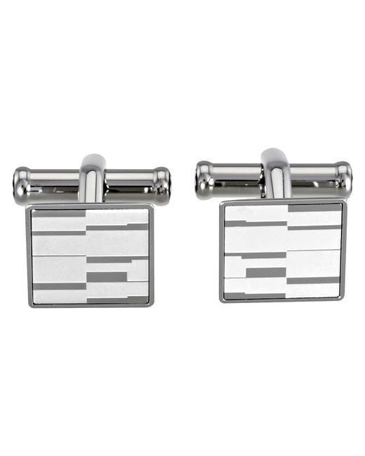 Montblanc Metallic Heritage Stainless Steel Cufflinks for men