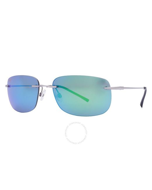 Maui Jim Blue Ohai Mauigreen Rectangular Sunglasses Gm334-17m 60