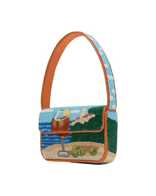Staud Blue Tommy Shoulder Bag
