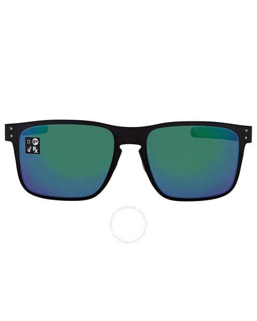 Oakley Green Holbrook Metal Jade Iridium Square Sunglasses Oo4123 412304 55 for men