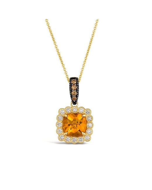 Le Vian Metallic Ladies Cinnamon Citrine Necklaces Set