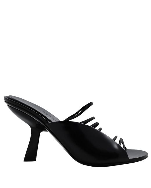 Ferragamo Black Ferragamo Leather Altaire 85 Sandals