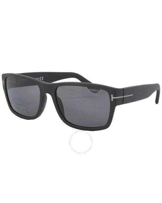 Tom Ford Gray Mason Polarized Rectangular Sunglasses Ft0445 02d 58 for men
