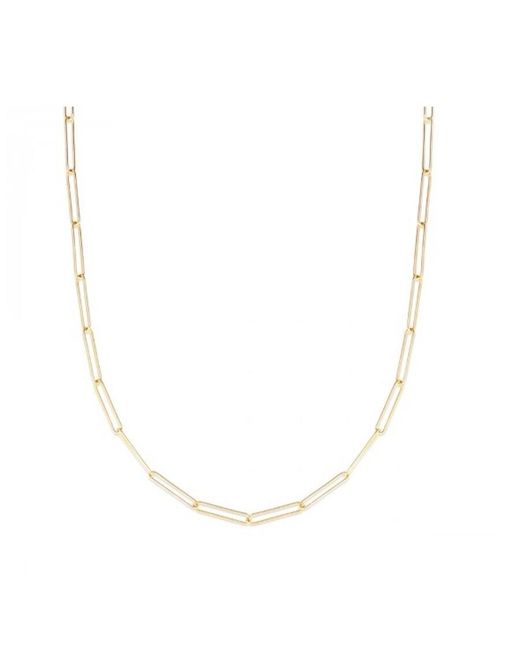 Tresorra Metallic 14K Lungo Paperclip Chain Necklace