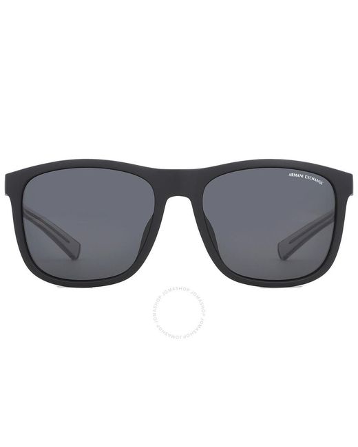 Armani Exchange Gray Square Sunglasses Ax4049sf 818287 57 for men