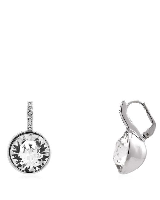 Swarovski Metallic Millenia Rhodium Plated Drop Earrings