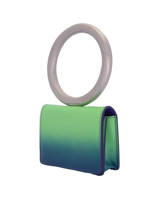 Ferragamo Green Airbrushed Micro Pouch