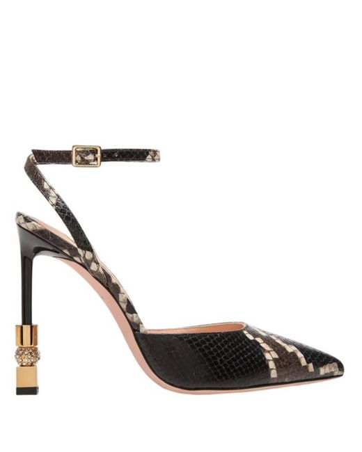 Bally Black Tatjana 105 Python Print Pumps, Brand Size 39 Us