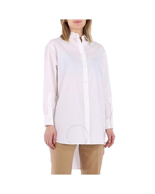 MM6 by Maison Martin Margiela White Mm6 Upside Down Cotton Shirt