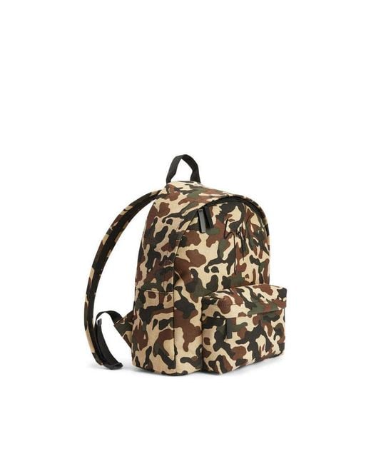 Giuseppe Zanotti Black Bud Camouflage Logo Backpack Multiple Colors Bags Backpacks for men