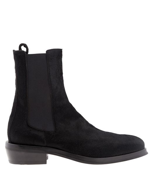 Ferragamo Black Frank Suede Chelsea Boots for men
