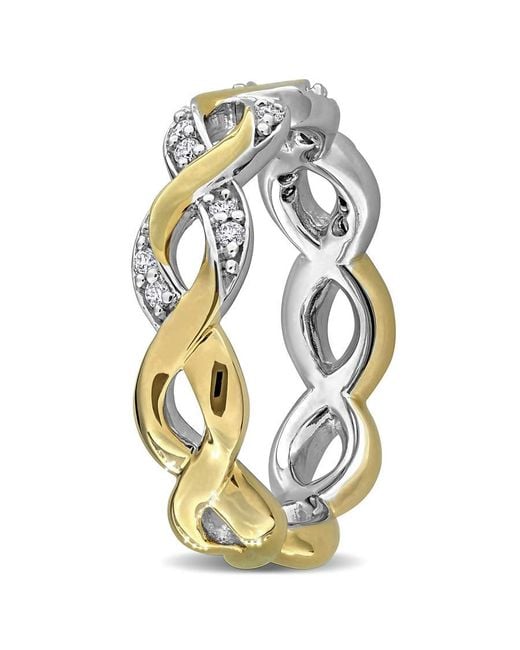 Created Forever Metallic 1/6Ct Tw Lab-Grown Diamond Infinity Eternity Ring for men