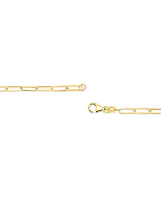 Haus of Brilliance Metallic Solid 14K 2.5Mm Paperclip Chain Necklace 18" Inches