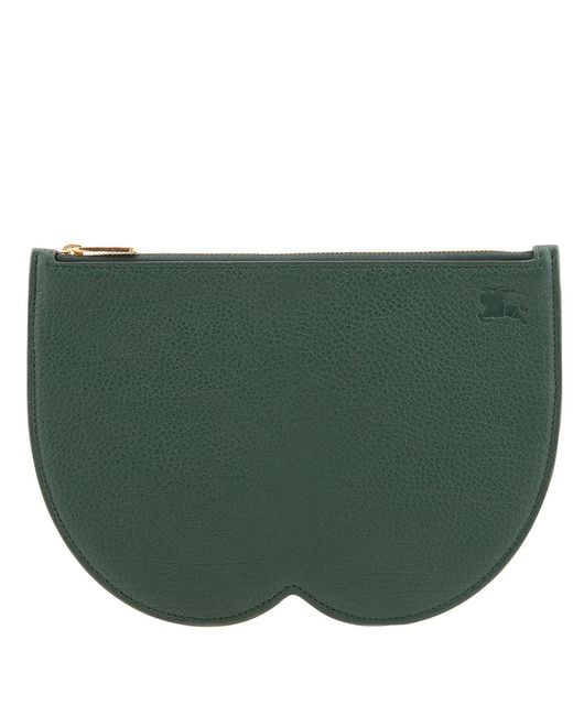 Burberry Green Equestrian Knight Design Chess Pouch
