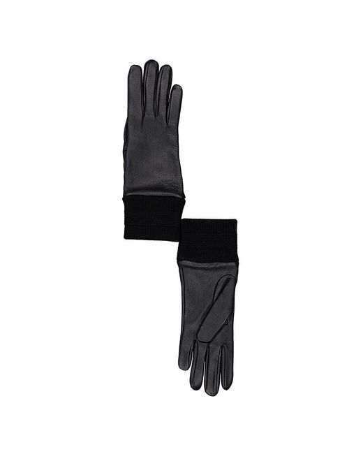 Burberry Black Ekd Leather Gloves