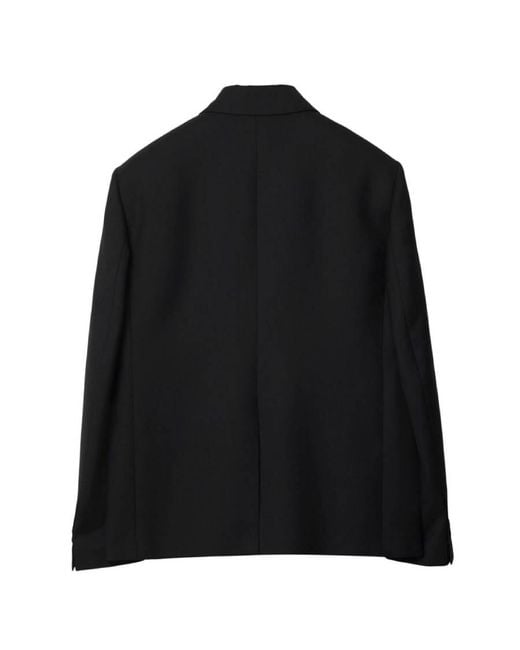 Burberry Black Button-Down Wool Tailored Jacket, Brand Size 46R (Us for men