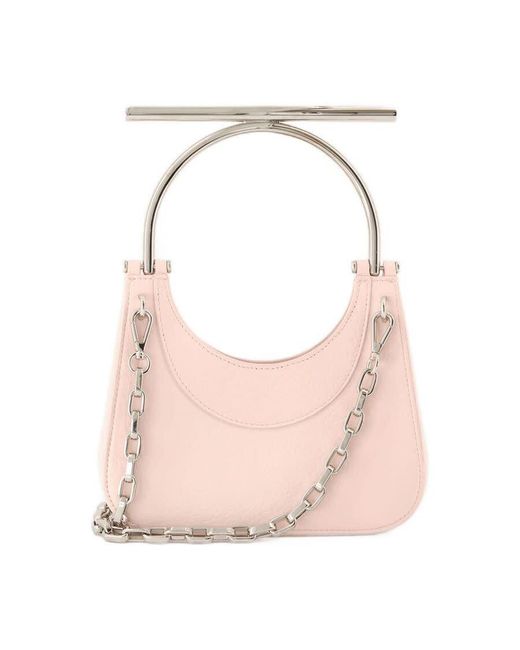 McQueen Pink Chain-Accented Lambskin Mini Bag