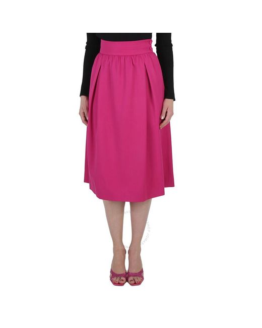 Moschino Pink Fuchsia Fla Midi Skirt