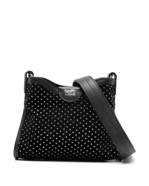 See By Chloé Black Joan Mini Top Handle Bag