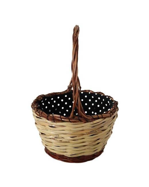 Dolce & Gabbana Black Wood Wicker Rattan Basket Tote Bag Python Leather