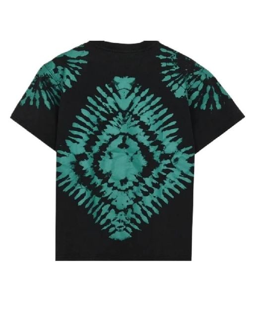 Burberry Green Tie-Dye Pattern T-Shirt for men