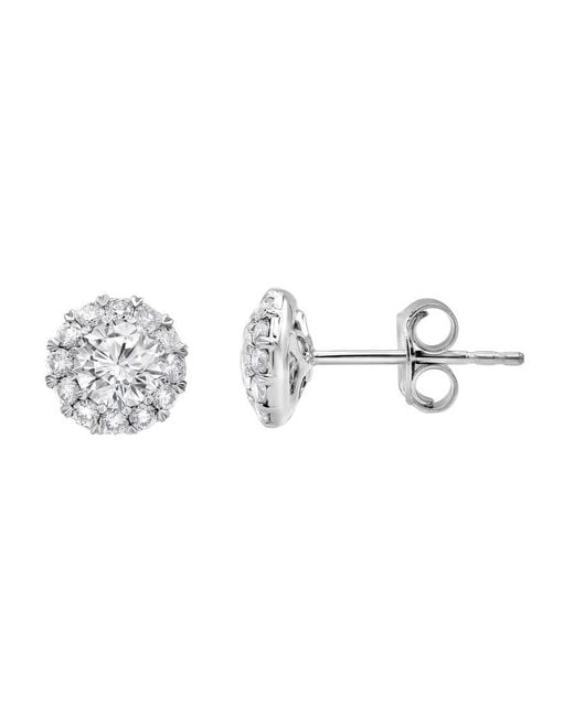 Brilliant Diamond Metallic 14Kt 1.00 Carat Lab Grown Diamond Stud Earrings For
