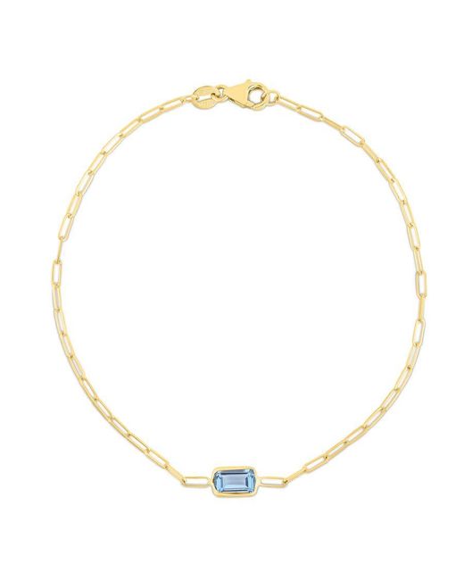 Tresorra Metallic 14K Topaz Paperclip Bracelet