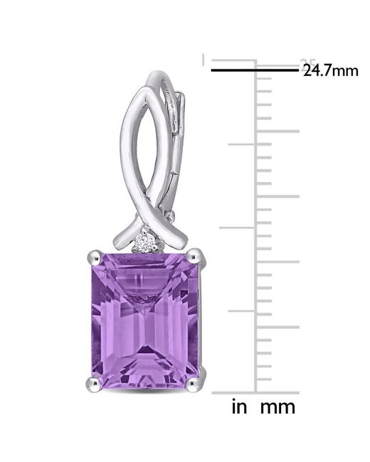 Amour Purple 6 1/2 Ct Tgw Octagon Amethyst And Topaz Leverback Earrings