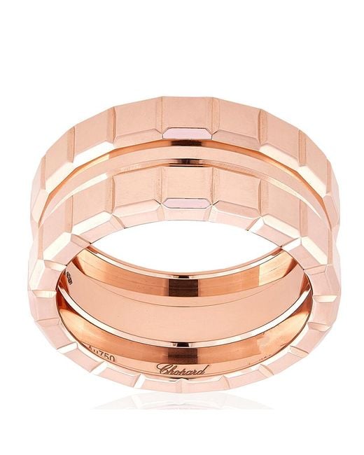 Chopard Metallic Ice Cube 18K Rose Ring
